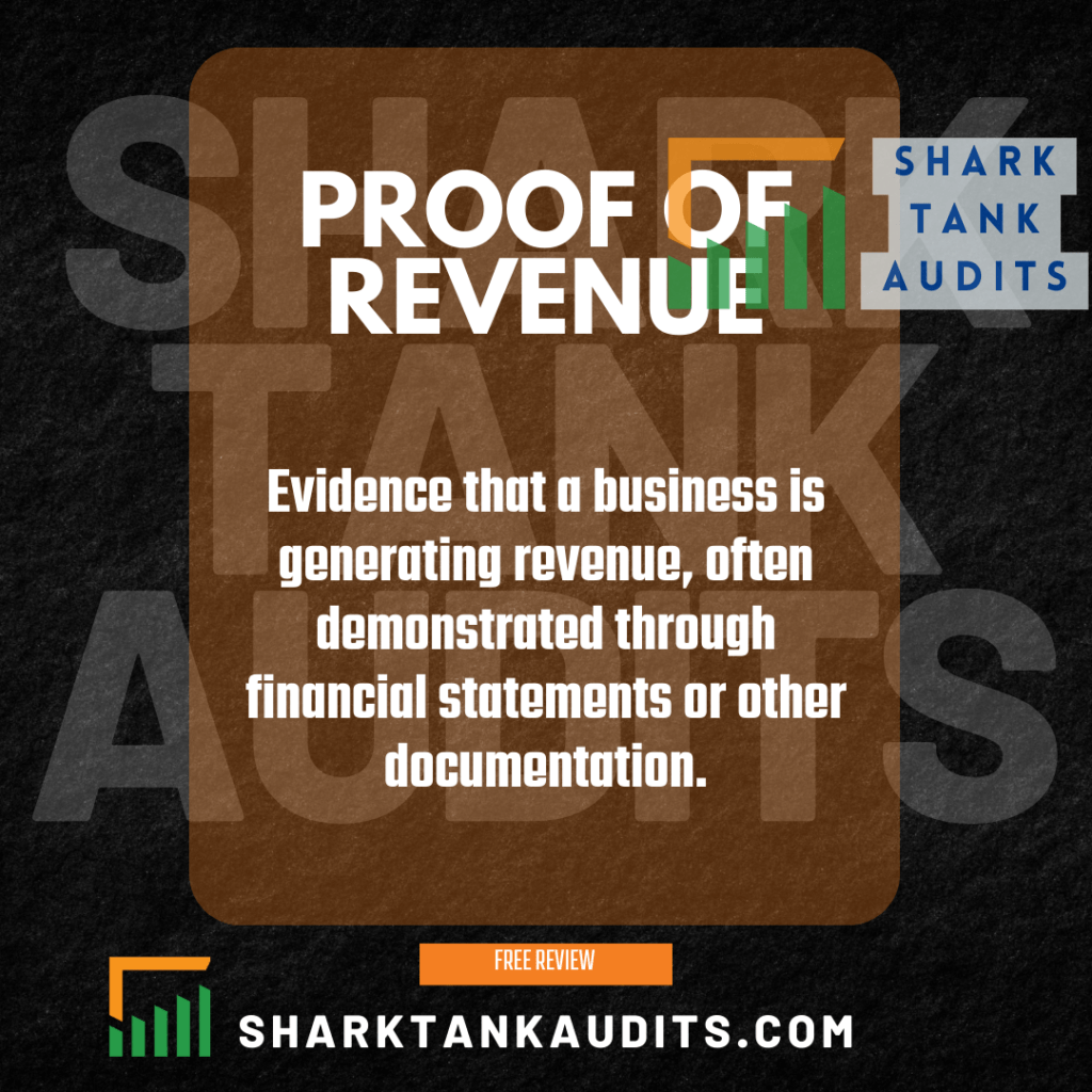 What is Proof of Revenue?