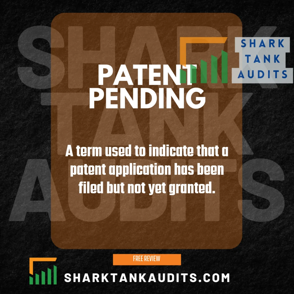 What does patent pending mean?